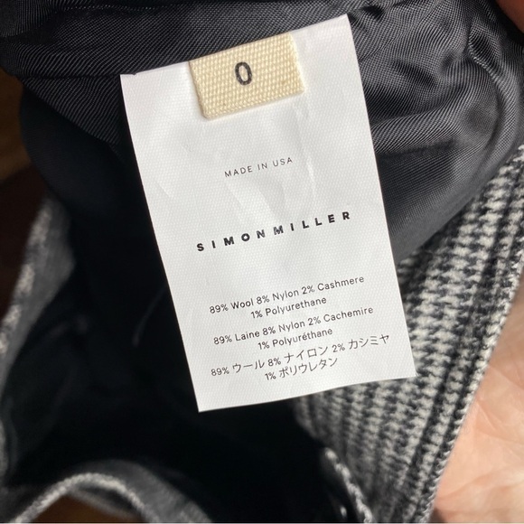 Simon Miller Hazen Houndstooth Wool-Blend Straight Leg Pants - Picture 6 of 6